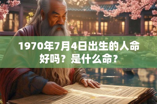 1970年7月4日出生的人命好吗？是什么命？