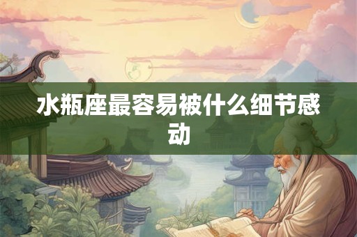水瓶座最容易被什么细节感动
