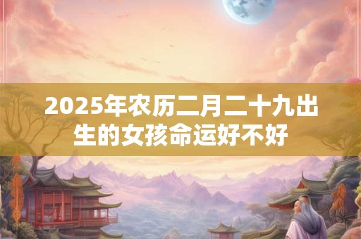 2026年农历二月二十九出生的女孩命运好不好
