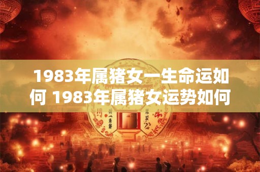 1983年属猪女一生命运如何 1983年属猪女运势如何