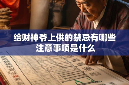 给财神爷上供的禁忌有哪些 注意事项是什么