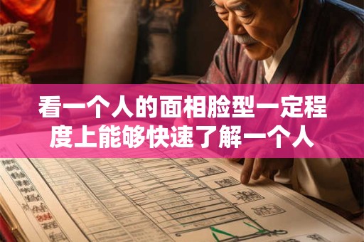 看一个人的面相脸型一定程度上能够快速了解一个人