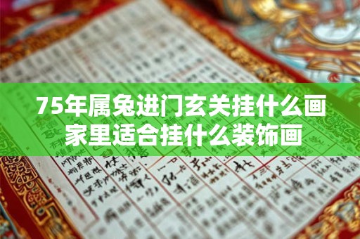 75年属兔进门玄关挂什么画 家里适合挂什么装饰画
