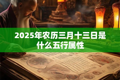 2025年农历三月十三日是什么五行属性