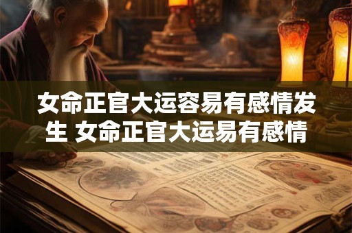 女命正官大运容易有感情发生 女命正官大运易有感情