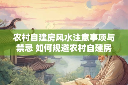 农村自建房风水注意事项与禁忌 如何规避农村自建房风水禁忌