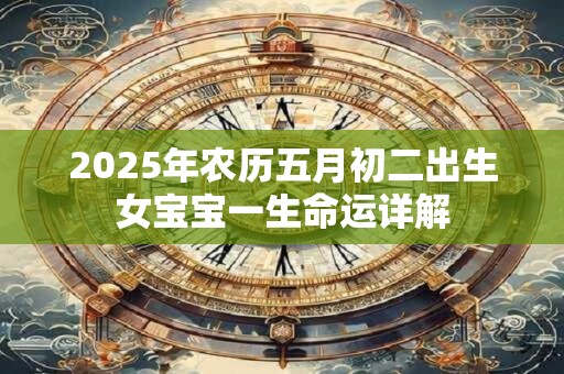 2025年农历五月初二出生女宝宝一生命运详解