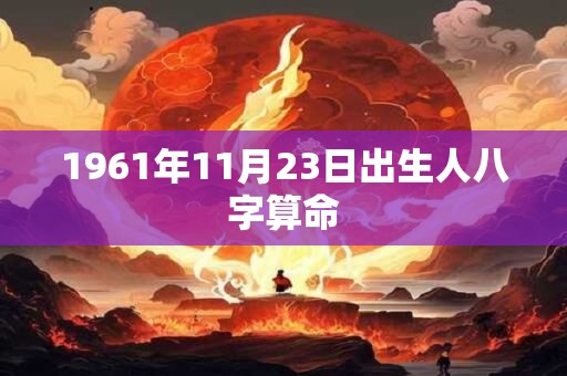 1961年11月23日出生人八字算命