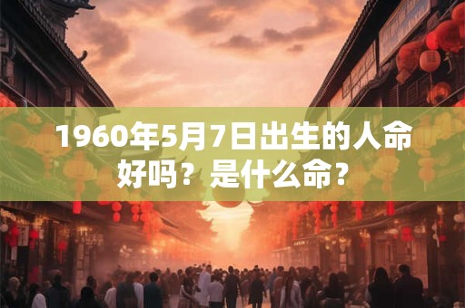 1960年5月7日出生的人命好吗？是什么命？