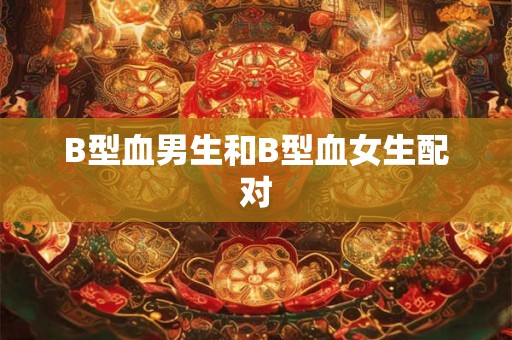 B型血男生和B型血女生配对
