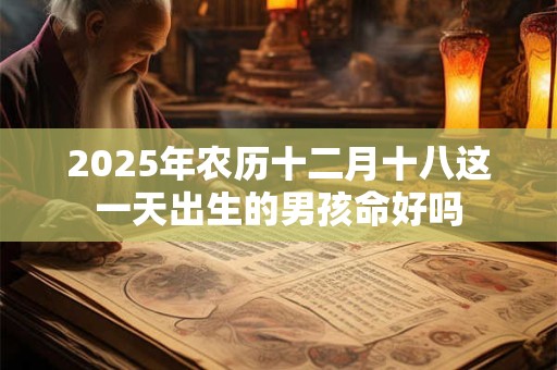 2025年农历十二月十八这一天出生的男孩命好吗