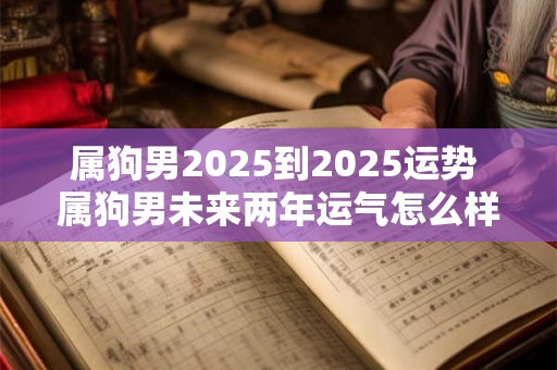 属狗男2025到2025运势 属狗男未来两年运气怎么样