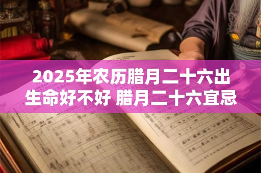 2025年农历腊月二十六出生命好不好 腊月二十六宜忌