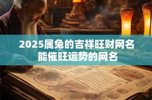 2025属兔的吉祥旺财网名 能催旺运势的网名