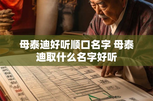 母泰迪好听顺口名字 母泰迪取什么名字好听