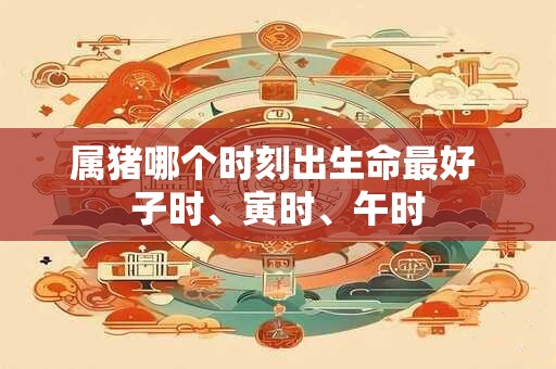 属猪哪个时刻出生命最好 子时、寅时、午时