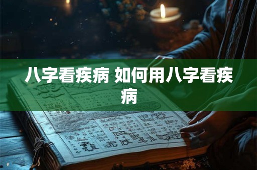 八字看疾病 如何用八字看疾病