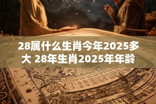 28属什么生肖今年2025多大 28年生肖2025年年龄
