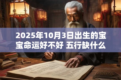 2025年10月3日出生的宝宝命运好不好 五行缺什么