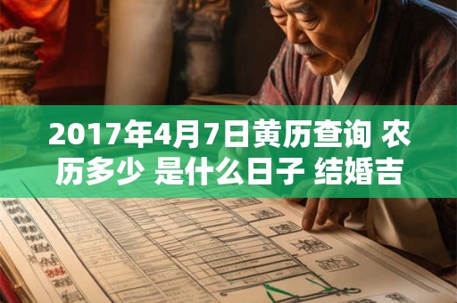 2017年4月7日黄历查询 农历多少 是什么日子 结婚吉时