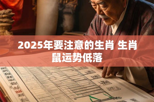 2025年要注意的生肖 生肖鼠运势低落