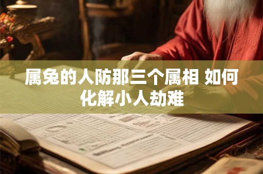 属兔的人防那三个属相 如何化解小人劫难