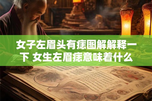 女子左眉头有痣图解解释一下 女生左眉痣意味着什么