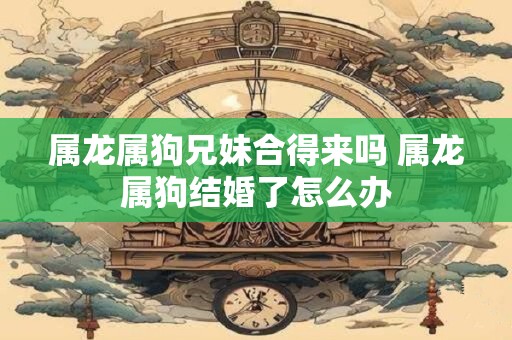 属龙属狗兄妹合得来吗 属龙属狗结婚了怎么办 属龙属狗兄妹合得来吗 属龙属狗结婚了怎么办