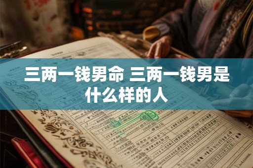 三两一钱男命 三两一钱男是什么样的人