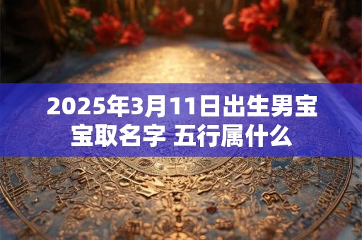 2025年3月11日出生男宝宝取名字 五行属什么