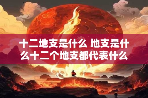 十二地支是什么 地支是什么十二个地支都代表什么