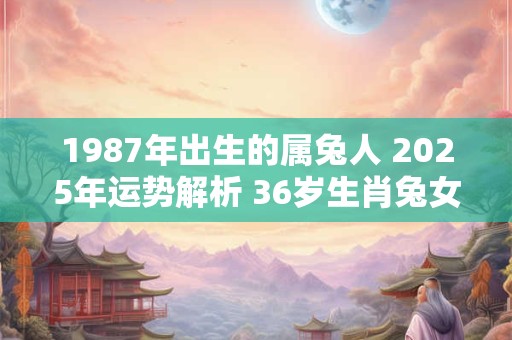 1987年出生的属兔人 2025年运势解析 36岁生肖兔女运程