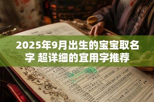 2025年9月出生的宝宝取名字 超详细的宜用字推荐