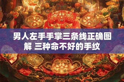 男人左手手掌三条线正确图解 三种命不好的手纹
