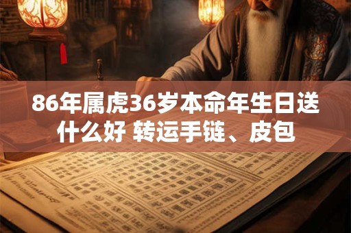 86年属虎36岁本命年生日送什么好 转运手链、皮包