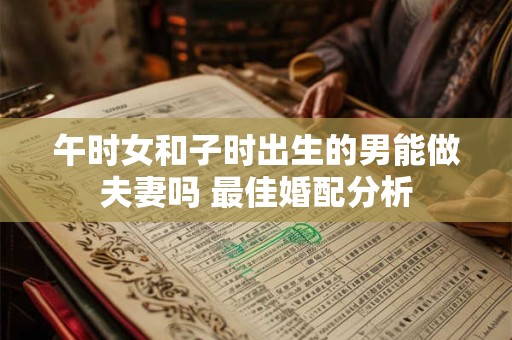 午时女和子时出生的男能做夫妻吗 最佳婚配分析