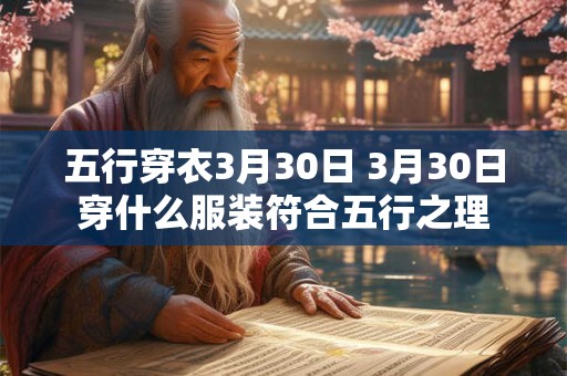 五行穿衣3月30日 3月30日穿什么服装符合五行之理