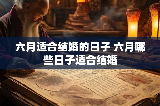 六月适合结婚的日子 六月哪些日子适合结婚