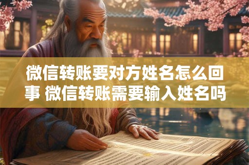 微信转账要对方姓名怎么回事 微信转账需要输入姓名吗