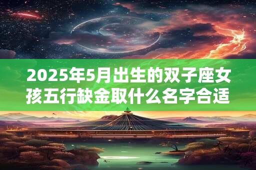 2025年5月出生的双子座女孩五行缺金取什么名字合适