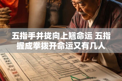 五指手并拢向上翘命运 五指握成拳拨开命运又有几人