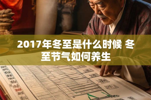 2017年冬至是什么时候 冬至节气如何养生
