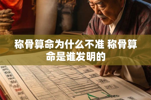 称骨算命为什么不准 称骨算命是谁发明的