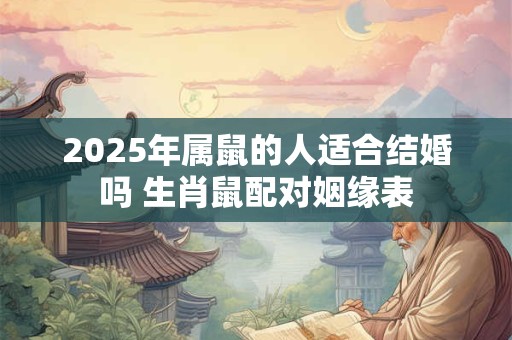2025年属鼠的人适合结婚吗 生肖鼠配对姻缘表