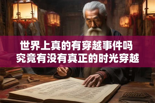 世界上真的有穿越事件吗 究竟有没有真正的时光穿越
