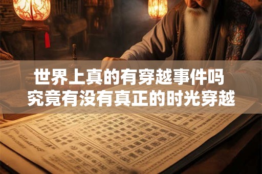世界上真的有穿越事件吗 究竟有没有真正的时光穿越
