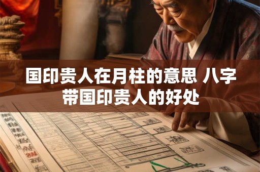 国印贵人在月柱的意思 八字带国印贵人的好处