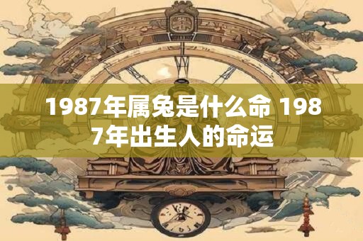 1987年属兔是什么命 1987年出生人的命运