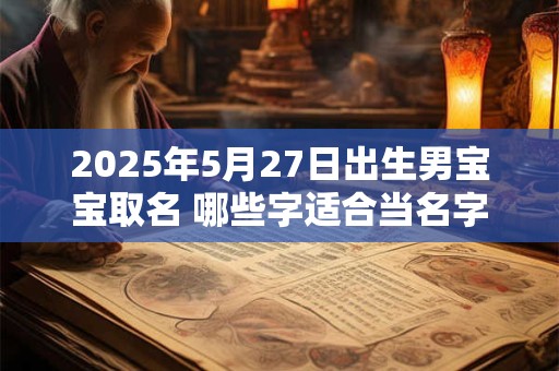 2025年5月27日出生男宝宝取名 哪些字适合当名字