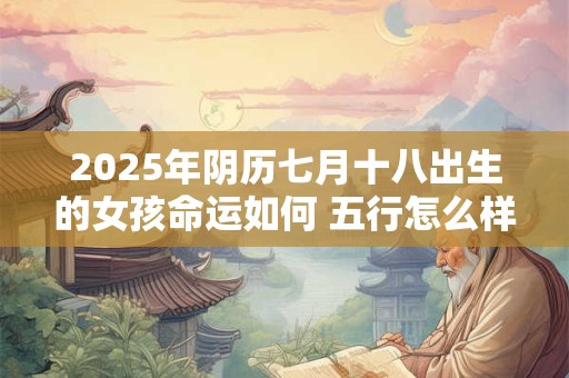 2025年阴历七月十八出生的女孩命运如何 五行怎么样